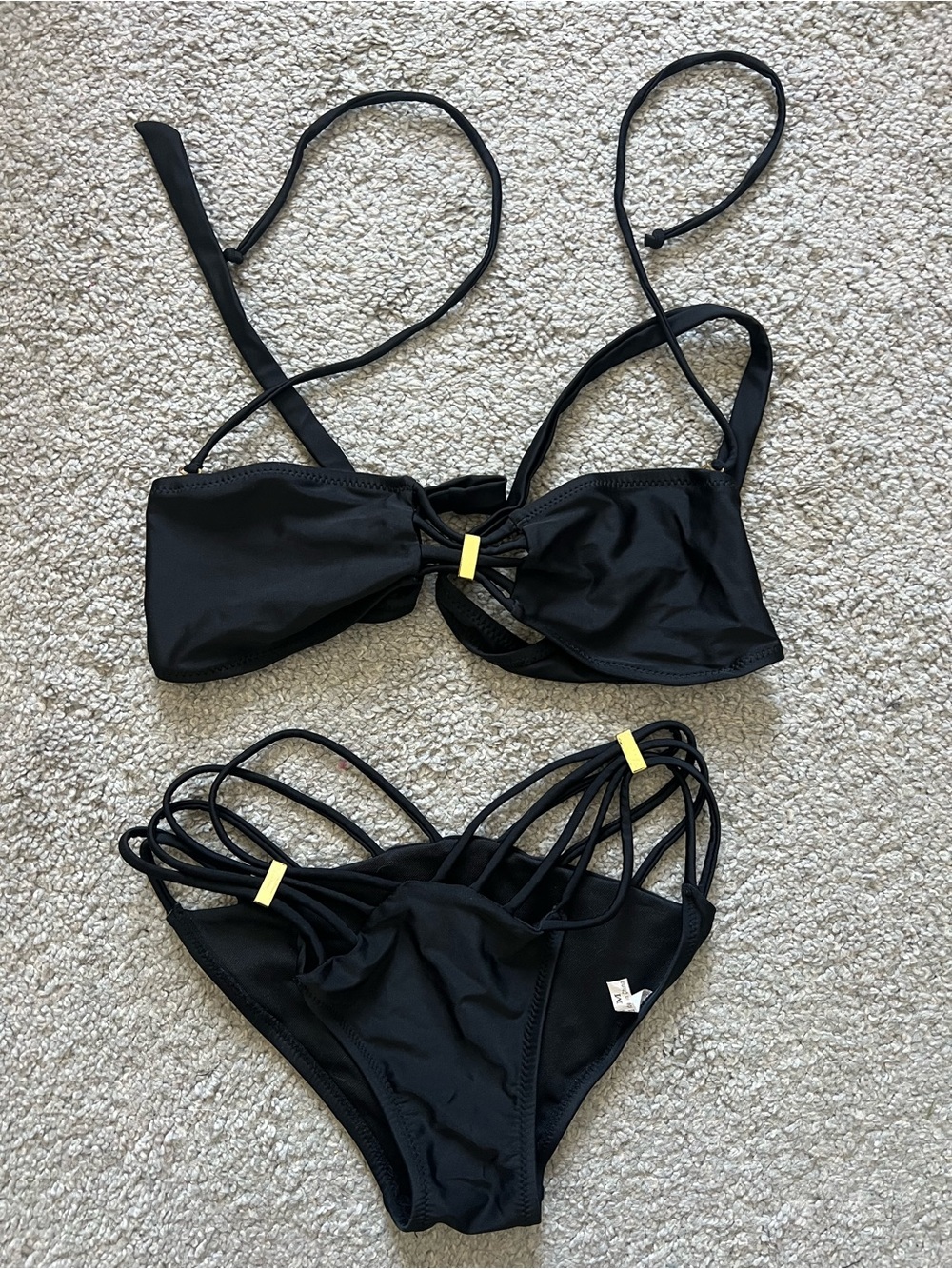 Black Strappy Bikini